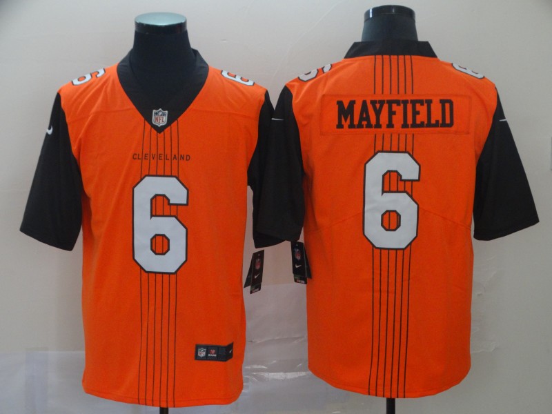 Nike Browns 6 Baker Mayfield Orange City Edition Vapor Untouchable Limited Jersey - Click Image to Close