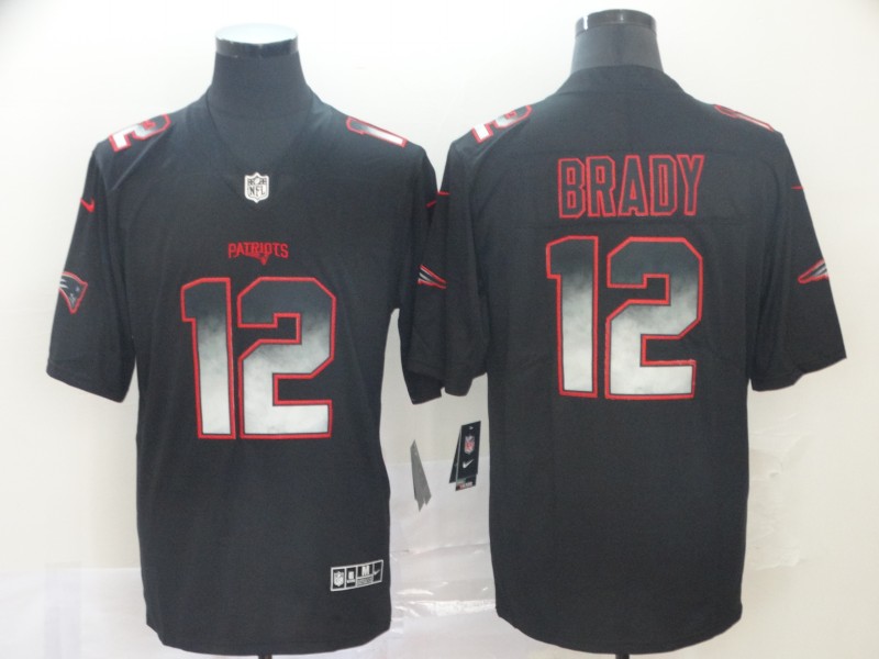 Nike Patriots 12 Tom Brady Black Arch Smoke Vapor Untouchable Limited Jersey - Click Image to Close