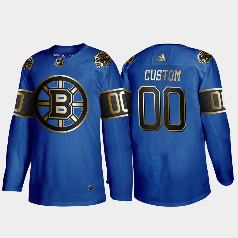 Bruins Customized Blue 50th anniversary Adidas Jersey