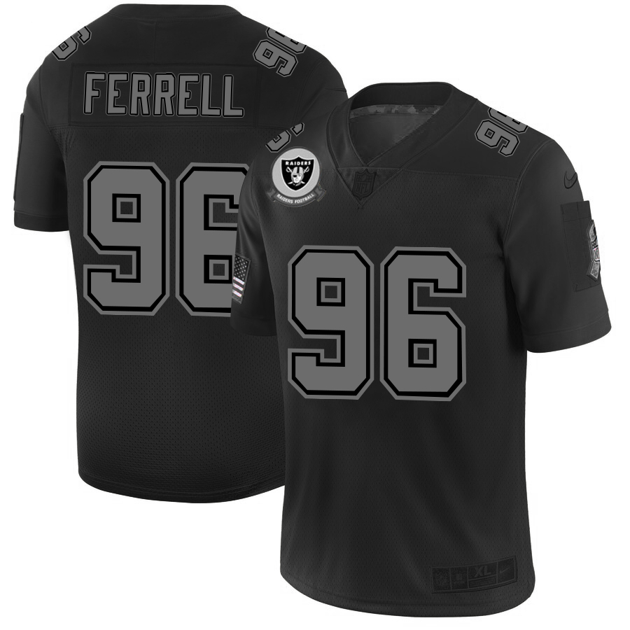 Nike Raiders 96 Clelin Ferrell 2019 Black Salute To Service Fashion Limited Jersey