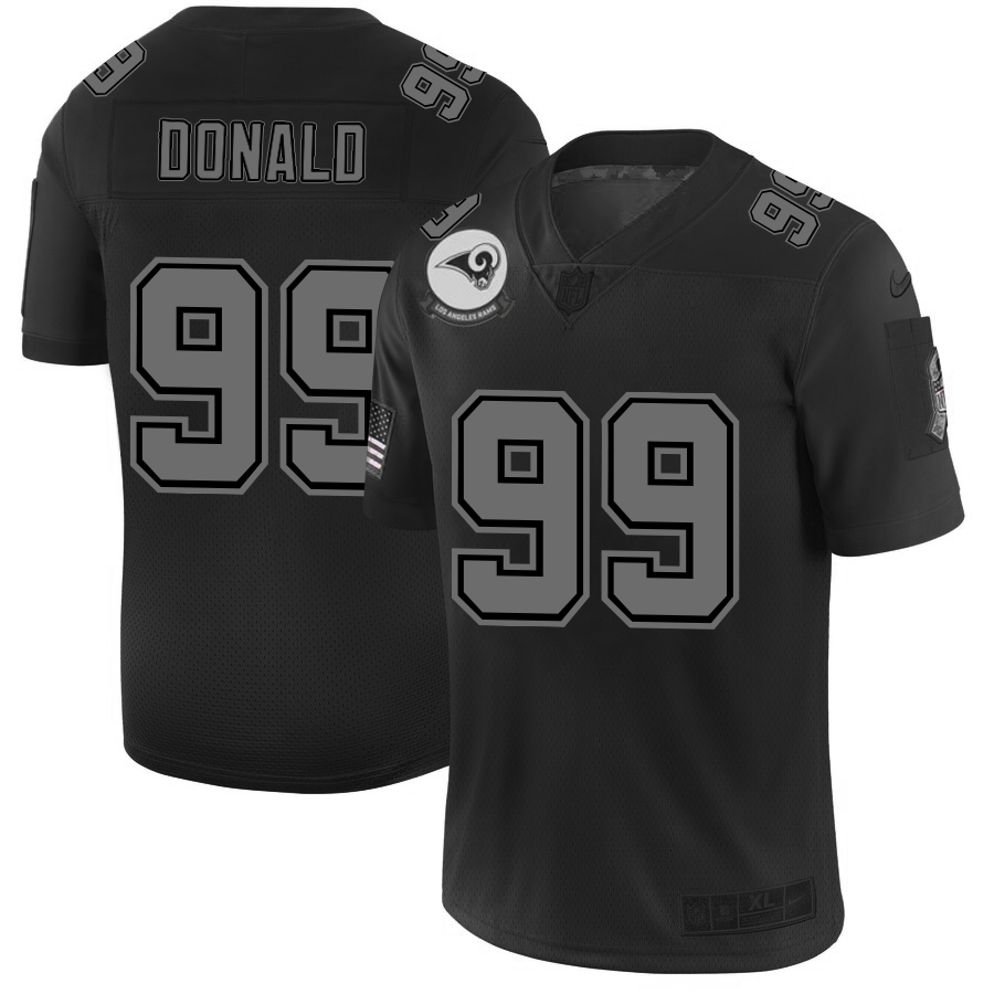 Nike Rams 99 Aaron Donald 2019 Black Salute To Service Fashion Limited Jersey