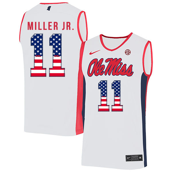 Ole Miss Rebels 11 Franco Miller Jr. White USA Flag Nike Basketball College Jersey.jpeg
