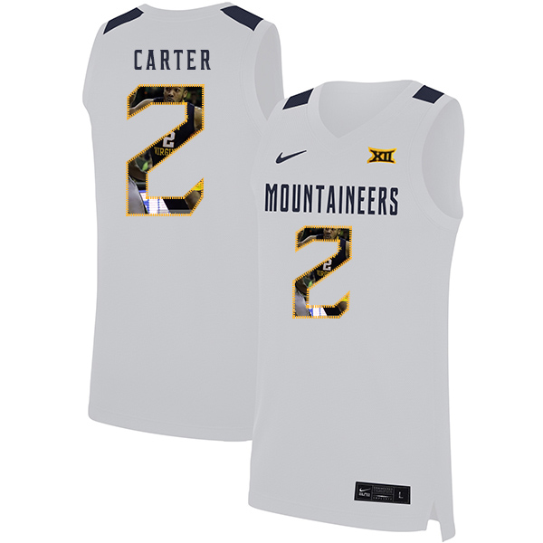 West Virginia Mountaineers 2 Jevon Carter White Fashion Nike Basketball College Jersey
