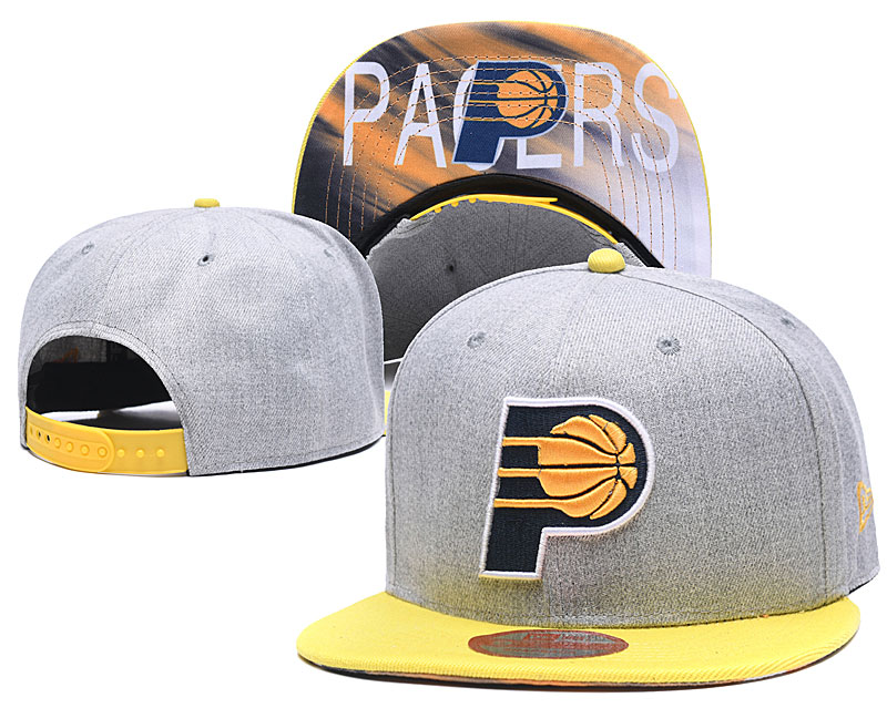 Pacers Team Logo Gray Adjustable Hat LH