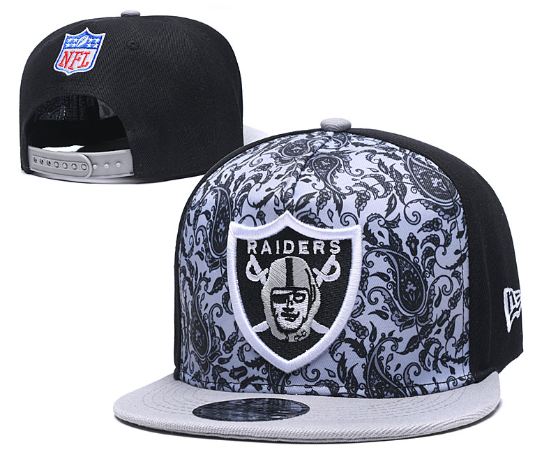 Raiders Team Logo Black Fashion Adjustable Hat LH