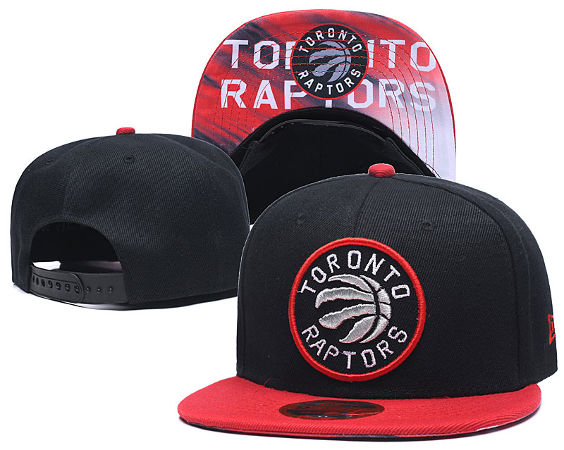 Raptors Team Logo Black Red Adjustable Hat LH