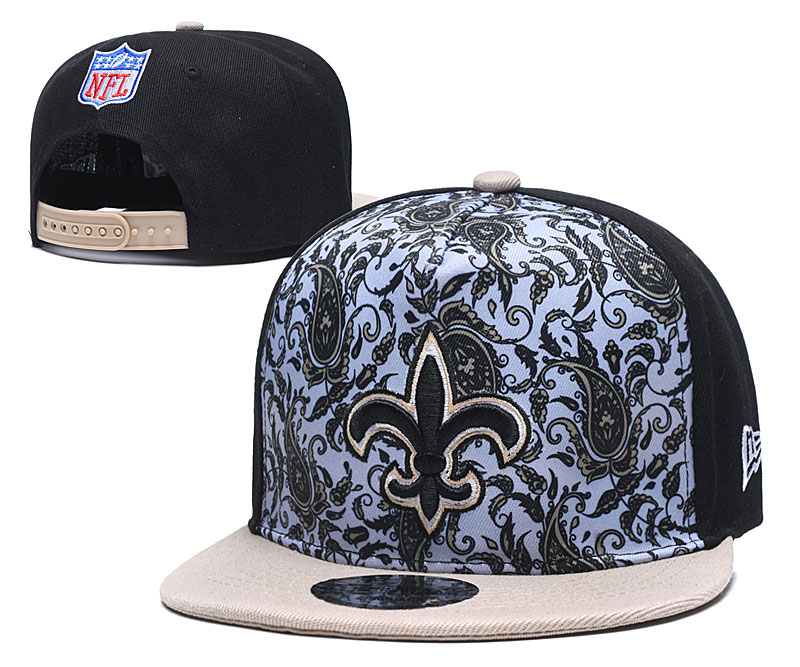 Saints Team Logo Black Fashion Adjustable Hat LH