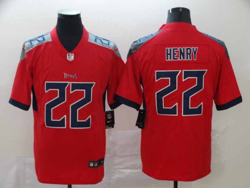 Nike Titans 22 Derrick Henry Red Inverted Legend Limited Jersey