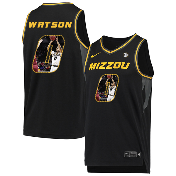 Missouri Tigers 0 Torrence Watson Black Fashion College Basketball Jersey