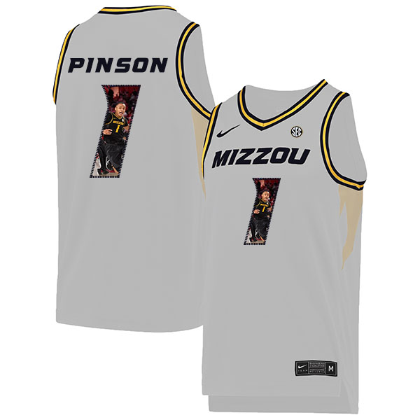 Missouri Tigers 1 Xavier Pinson White Fashion College Basketball Jersey