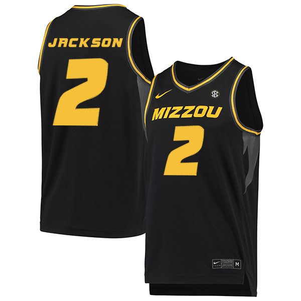 Missouri Tigers 2 Tray Jackson Black College Basketball Jersey