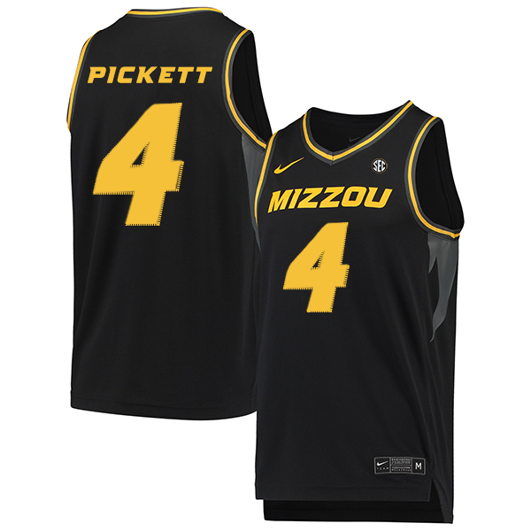 Missouri Tigers 4 Javon Pickett Black College Basketball Jersey