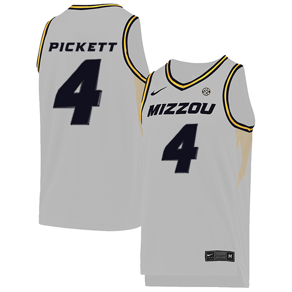 Missouri Tigers 4 Javon Pickett White College Basketball Jersey - Click Image to Close