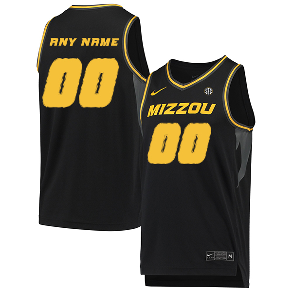 Missouri Tigers Customized Black College Basketball Jersey