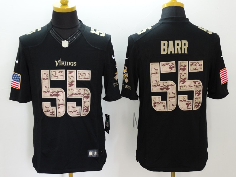 Nike Vikings 55 Anthony Barr Black Salute To Service Limited Jersey