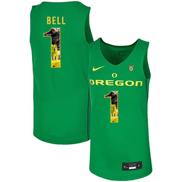Oregon Ducks 1 Jordan Bell Green Fashion Nike College Basketball Jersey