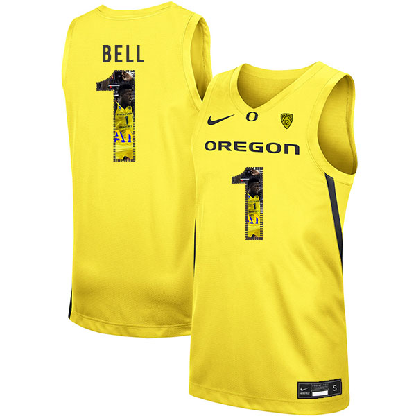 Oregon Ducks 1 Jordan Bell Yellow Fashion Nike College Basketball Jersey