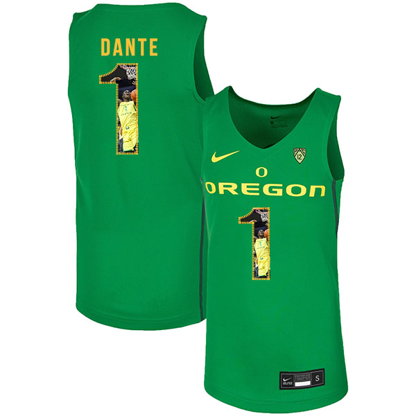Oregon Ducks 1 N'Faly Dante Green Fashion Nike College Basketball Jersey