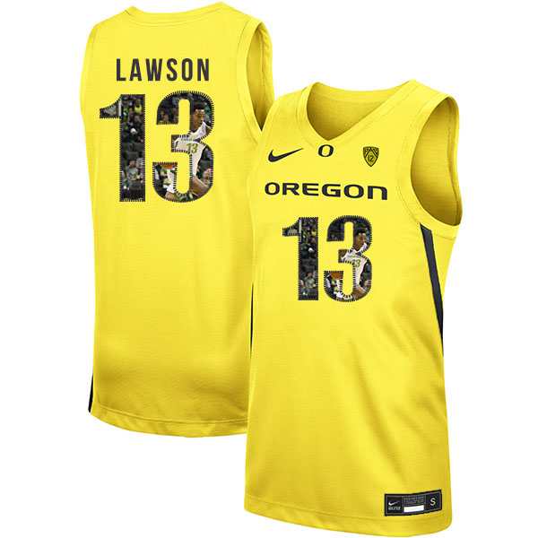 Oregon Ducks 13 Chandler Lawson Yellow Fashion Nike College Basketball Jersey