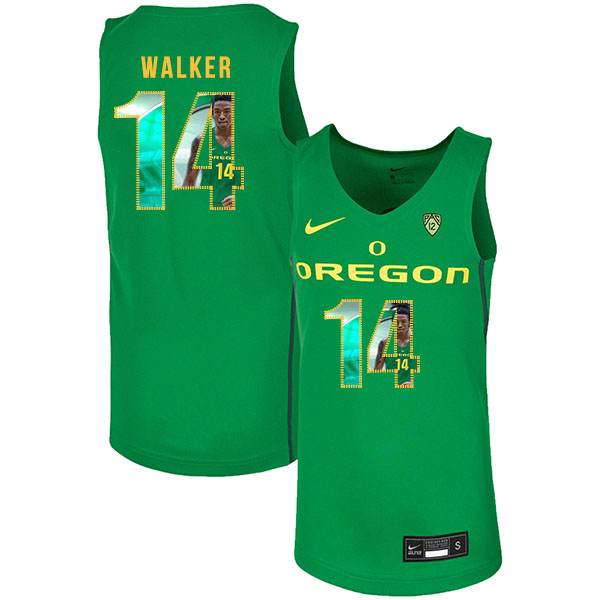 Oregon Ducks 14 C.J. Walker Green Fashion Nike College Basketball Jersey.jpeg