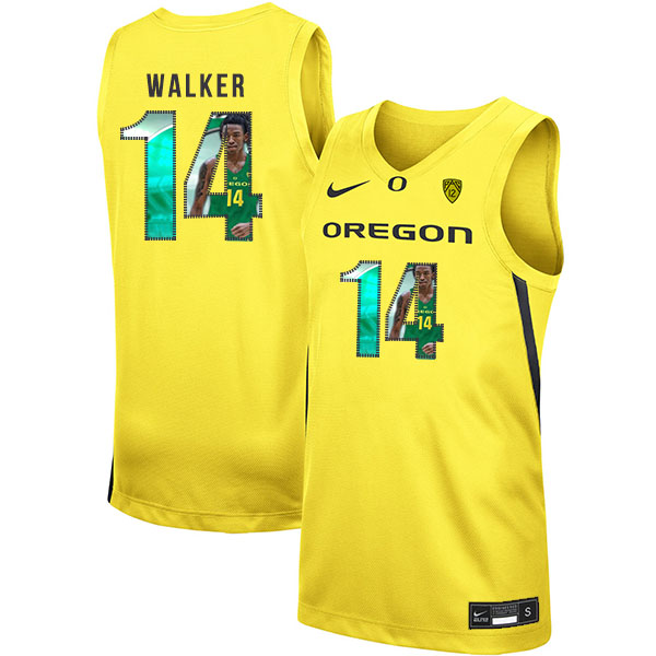 Oregon Ducks 14 C.J. Walker Green Yellow Nike College Basketball Jersey.jpeg