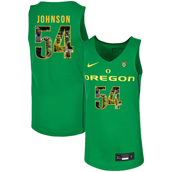 Oregon Ducks 54 Will Johnson Green Fashion Nike College Basketball Jersey