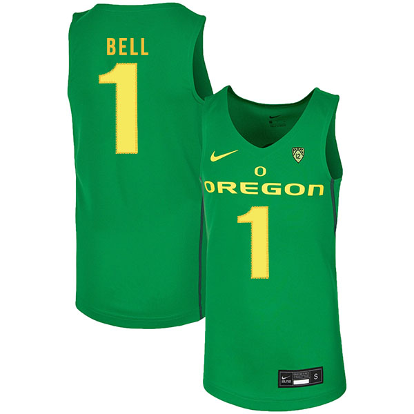 Oregon Ducks 1 Jordan Bell Green Nike College Basketball Jersey - Click Image to Close