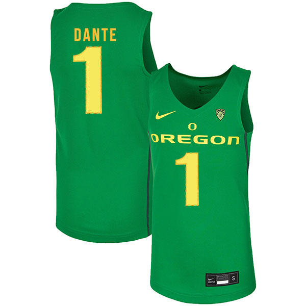 Oregon Ducks 1 N'Faly Dante Green Nike College Basketball Jersey