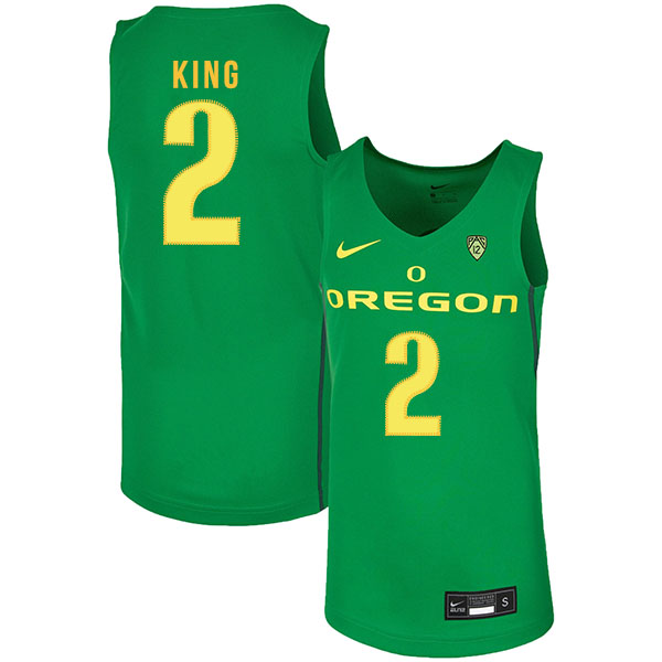 Oregon Ducks 2 Louis King Green Nike College Basketball Jersey