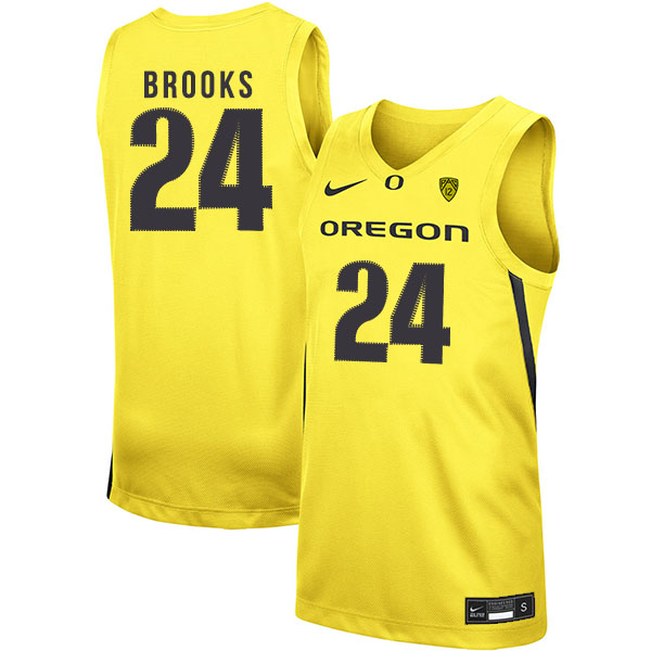 Oregon Ducks 24 Dillon Brooks Yellow Nike College Basketball Jersey