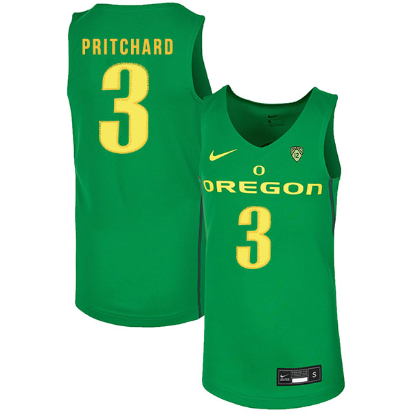 Oregon Ducks 3 Payton Pritchard Green Nike College Basketball Jersey - Click Image to Close