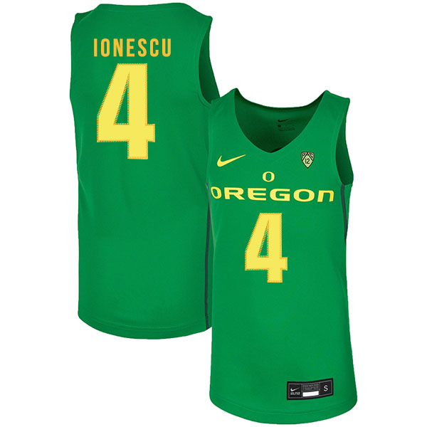 Oregon Ducks 4 Eddy Ionescu Green Nike College Basketball Jersey