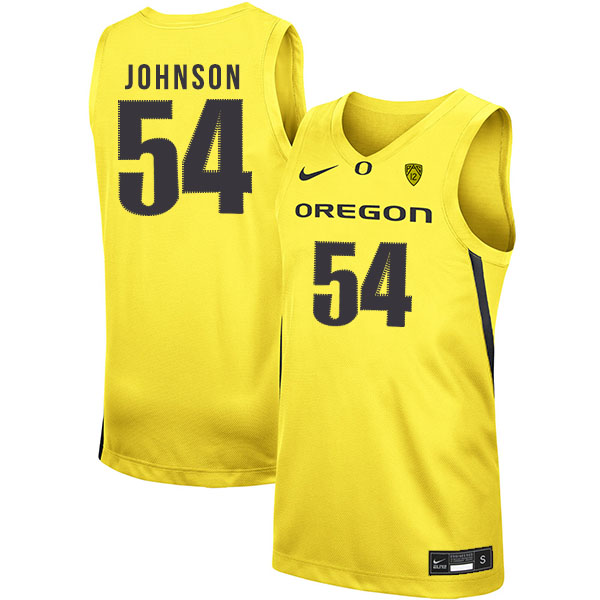 Oregon Ducks 54 Will Johnson Yellow Nike College Basketball Jersey