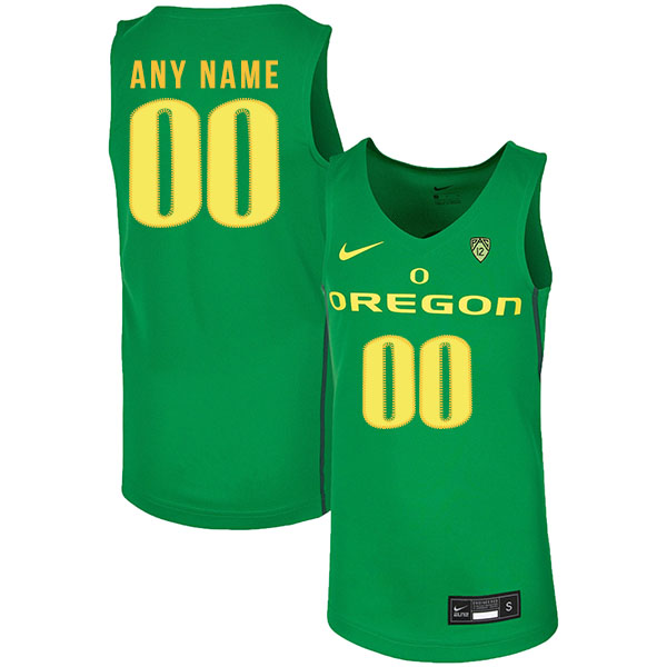 Oregon Ducks Customized Green Nike College Basketball Jersey