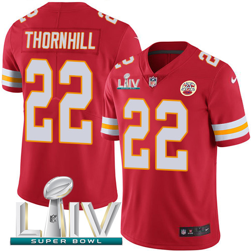 Nike Chiefs 22 Juan Thornhill Red Youth 2020 Super Bowl LIV Vapor Untouchable Limited Jersey