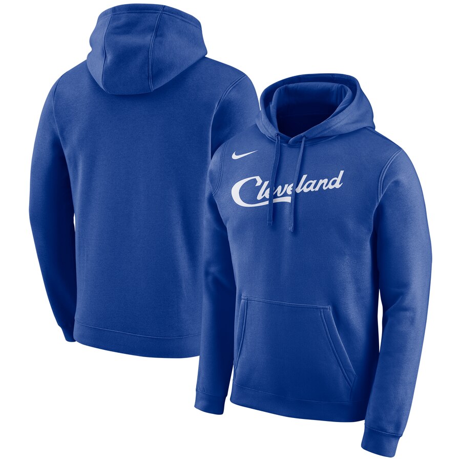 Cleveland Cavaliers Nike City Edition Logo Essential Pullover Hoodie Blue