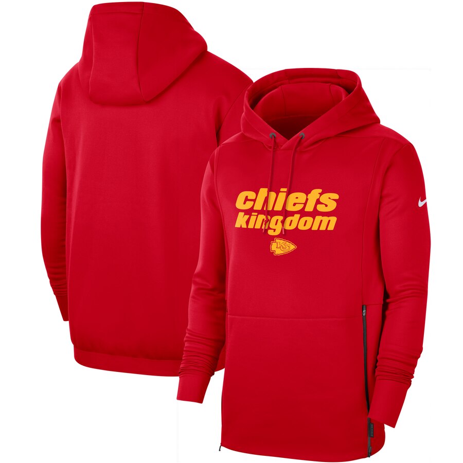 Kansas City Chiefs Nike Sideline Local Performance Pullover Hoodie Red - Click Image to Close