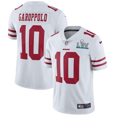 Nike 49ers 10 Jimmy Garoppolo White 2020 Super Bowl LIV Vapor Untouchable Limited Jersey