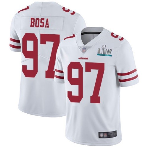 Nike 49ers 97 Nick Bosa White 2020 Super Bowl LIV Vapor Untouchable Limited Jersey