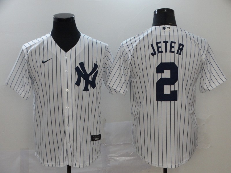Yankees 2 Derek Jeter White 2020 Nike Cool Base Jersey