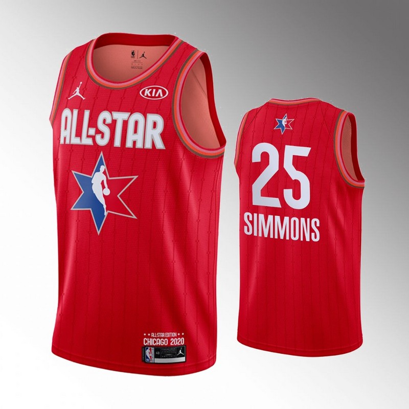 76ers 25 Ben Simmons Red 2020 NBA All-Star Jordan Brand Swingman Jersey