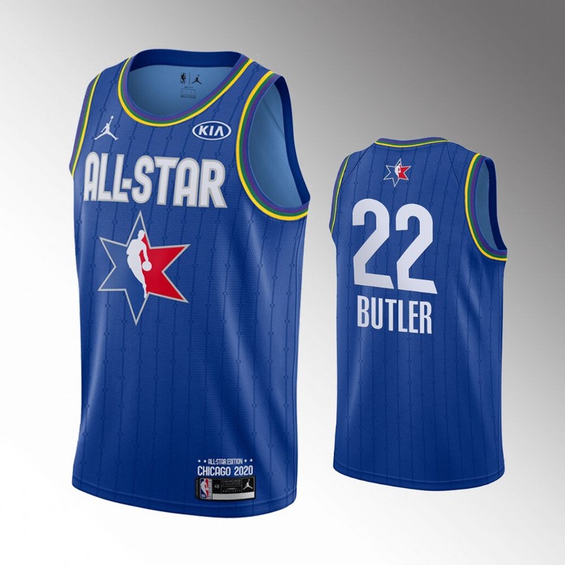 Heat 22 Jimmy Butler Blue 2020 NBA All-Star Jordan Brand Swingman Jersey