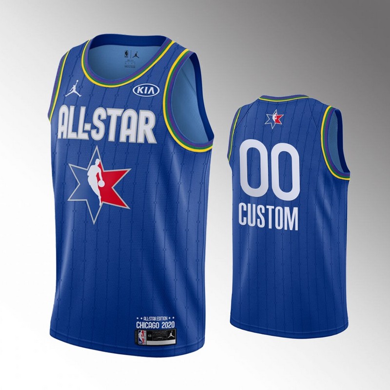 Men's Blue Customized 2020 NBA All-Star Jordan Brand Swingman Jersey