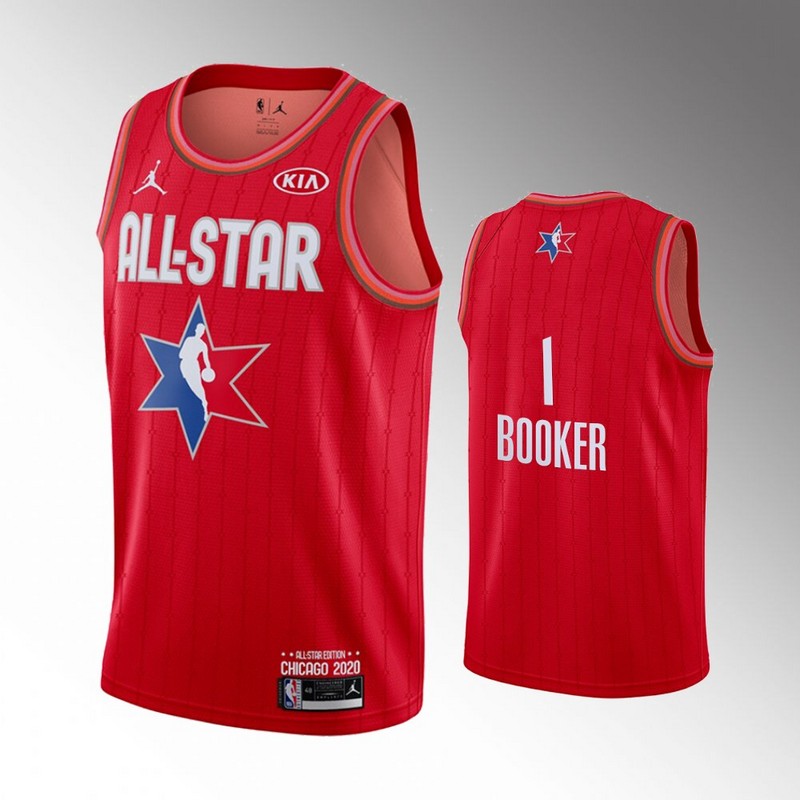 Suns 1 Devin Booker Red 2020 NBA All-Star Jordan Brand Swingman Jersey