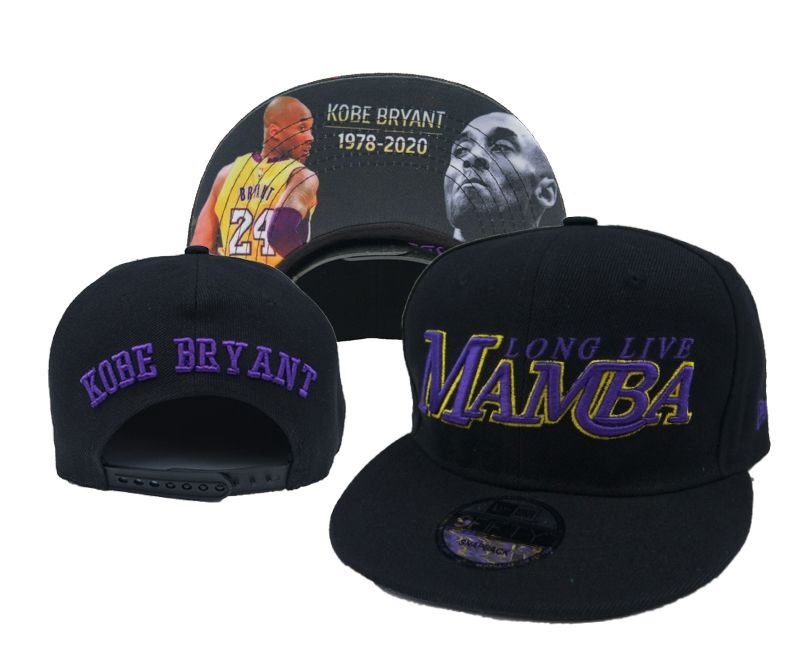 Lakers Team Logo Kobe Bryant Black Adjustable Hat YD