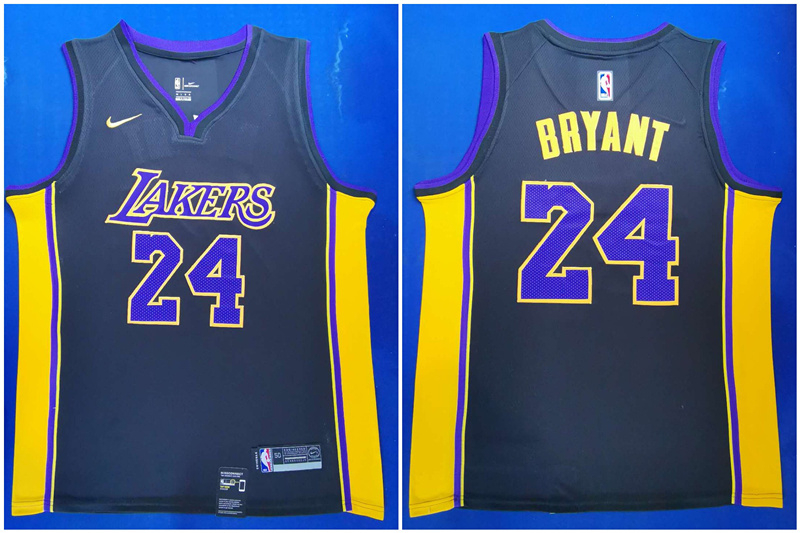 Lakers 24 kobe Bryant Black Nike Swingman Jersey - Click Image to Close