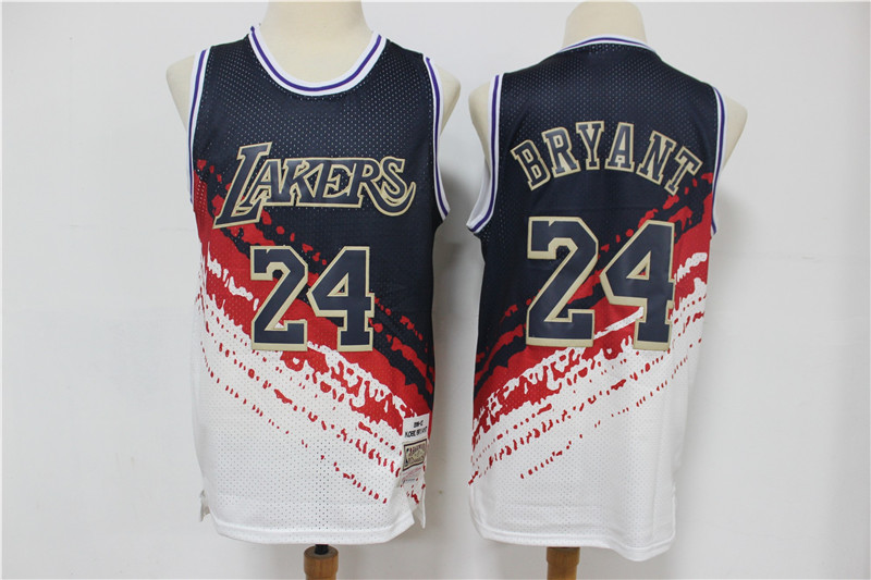 Lakers 24 Kobe Bryant White Independence Day Hardwood Classics Jersey