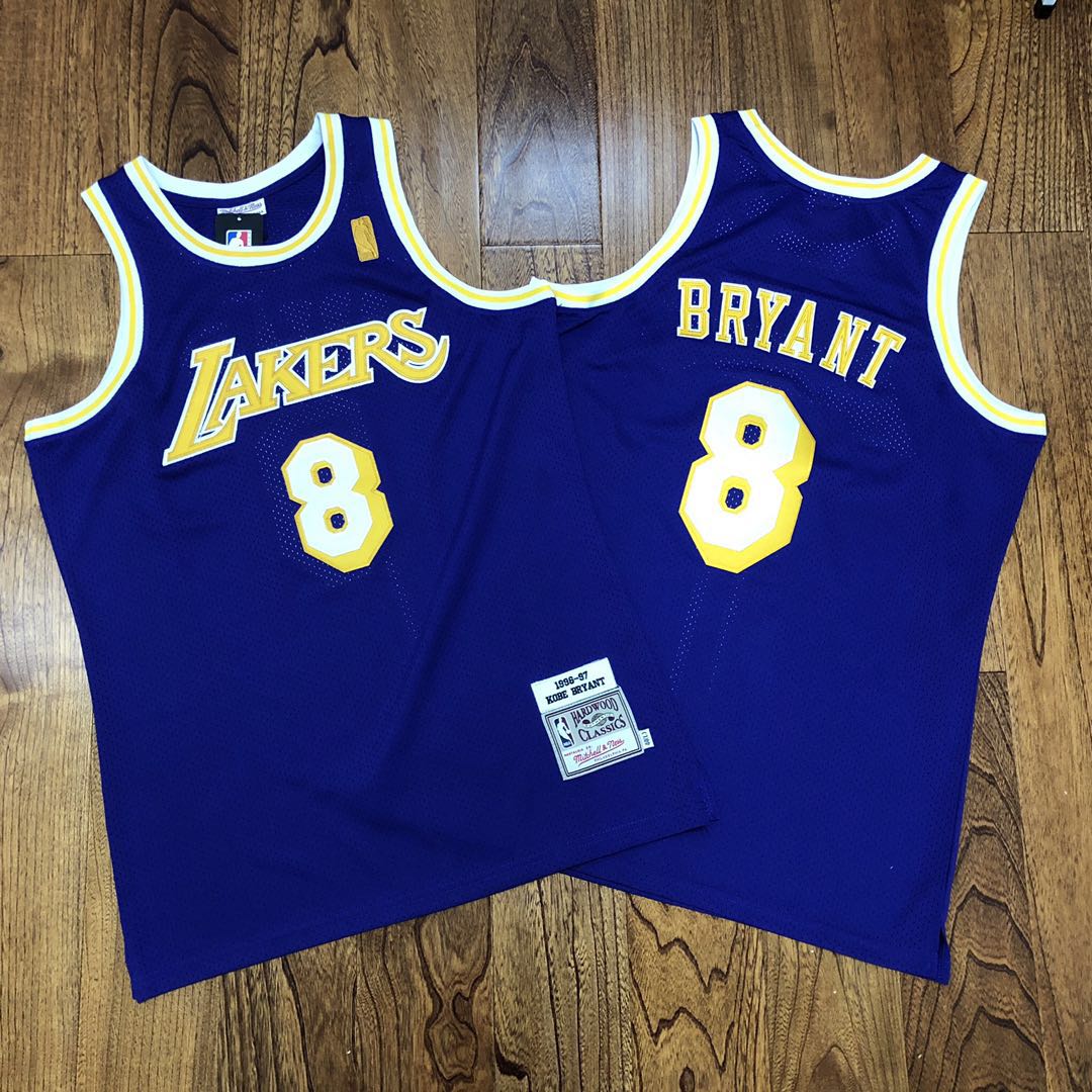 Lakers 8 Kobe Bryant Purple 1996-97 Hardwood Classics Jersey - Click Image to Close