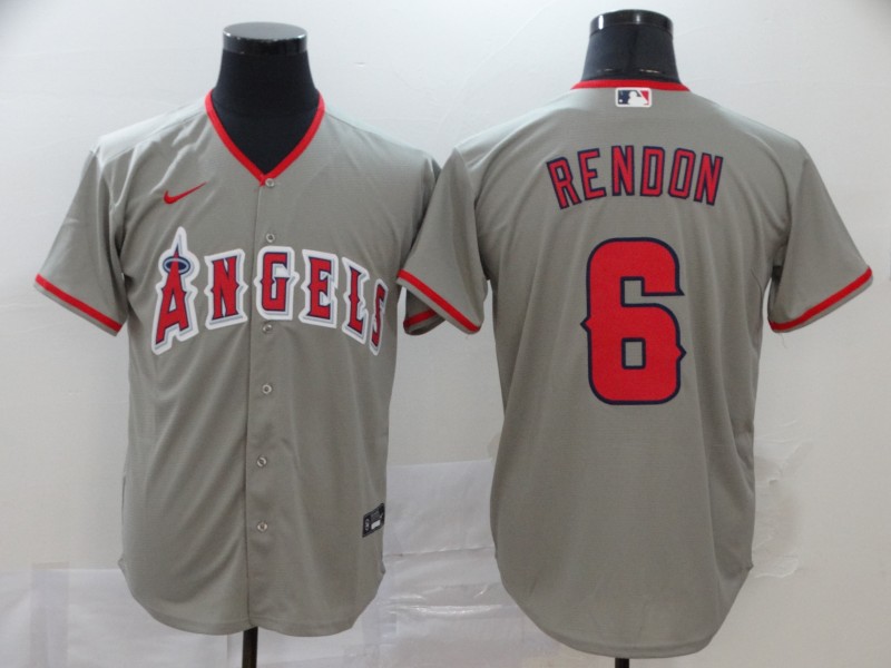 Angels 6 Anthony Rendon Gray 2020 Nike Cool Base Jersey