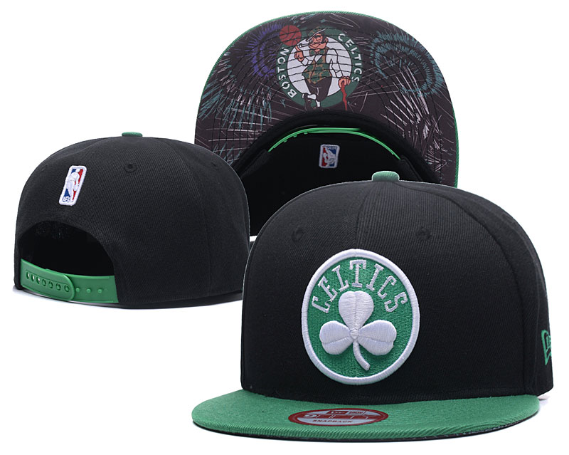 Celtics Team Logo Black Adjustable Hat LH